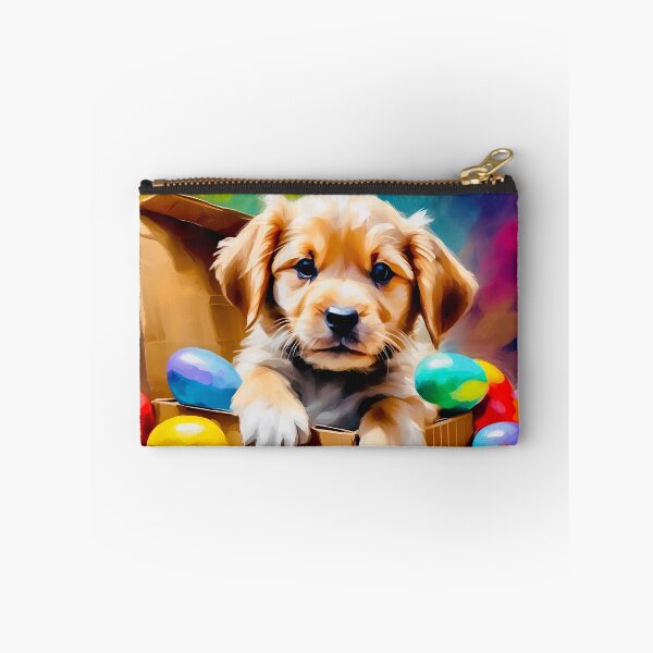 Item preview, Cute puppy with Easter eggs designed and sold by Island Art Studios.