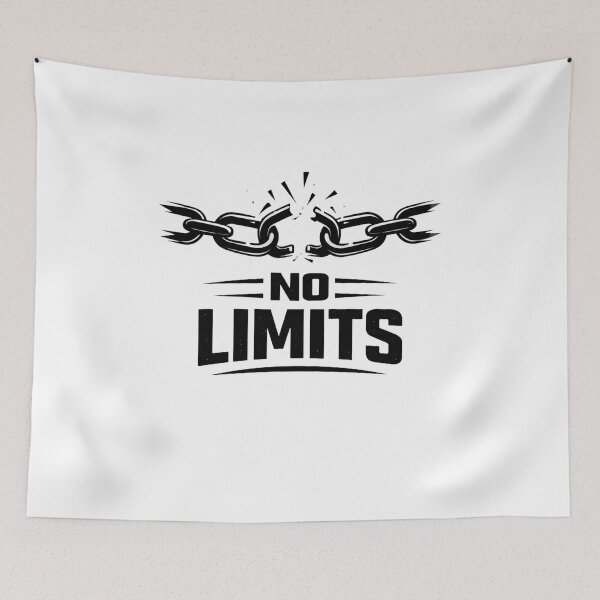 Item preview, No Limits – Bold Broken Chain Motivational Design designed and sold by RelateAndTee.