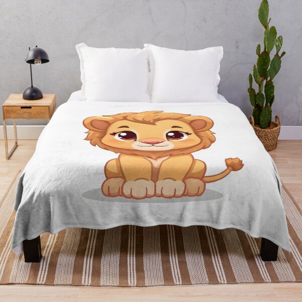 Item preview, Cute Baby Lion Cartoon – Kawaii Jungle Animal Illustration designed and sold by Kavya Art.