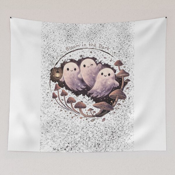Item preview, Bloom in the Dark Cute Ghost T-Shirt – Kawaii Night Vibes designed and sold by KDesignCrafts.