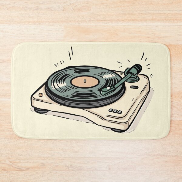 Item preview, Vintage Turntable | Retro Vinyl Record Player Illustration designed and sold by MartynaKanik.