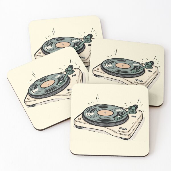 Item preview, Vintage Turntable | Retro Vinyl Record Player Illustration designed and sold by MartynaKanik.