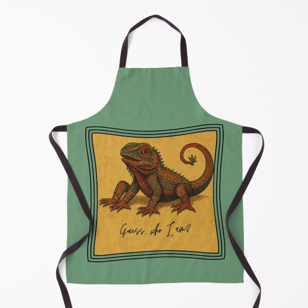 Item preview, Mystic Iguana Guess Who I Am? Tribal Art designed and sold by Reniferka Artifacts.
