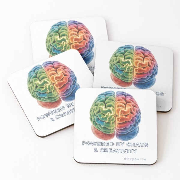 Item preview, ADHD Brain - Powered by Chaos and Creativity | Neurodivergent Art designed and sold by kryoarts.