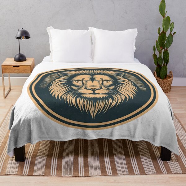 Item preview, Vintage Regal Lion Head – Bold King of the Jungle Emblem designed and sold by Kavya Art.