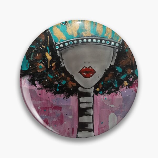 Artikelvorschau, Afro Queen – Porträt einer schwarzen Frau | Mystische, düstere Kunst, ausdrucksstarke, feminine Illustration entworfen und verkauft von  Ojo de Lilith.