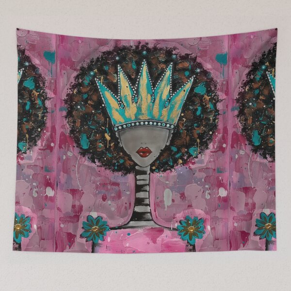 Item preview, Afro Queen — Black Woman Portrait | Mystical Dark Art, Bold Feminine Illustration designed and sold by  Ojo de Lilith.
