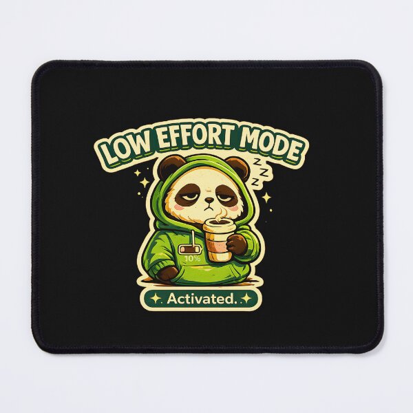 Item preview, Low Effort Mode Activated Panda Shirt, Funny Lazy Mood Graphic Tee, Cute Coffee Sloth Style Humor Design designed and sold by AdicretorDesign.