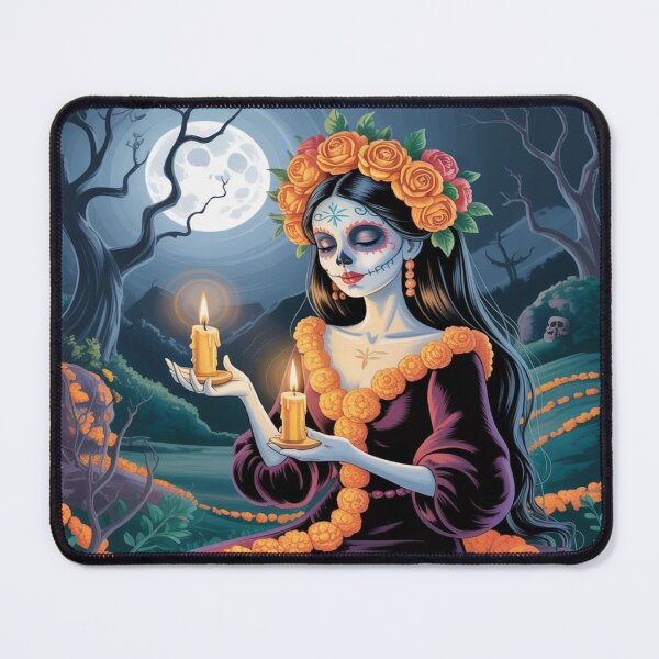 Item preview, Day of the Dead Goddess – La Catrina Moonlit Illustration designed and sold by myforestfog.