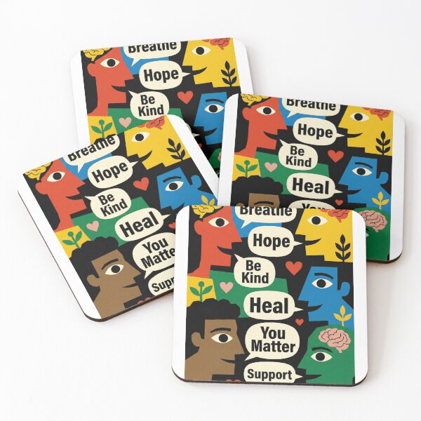 Item preview, Positive Affirmations Mental Health Support Retro Faces Art designed and sold by ZyricZyric.