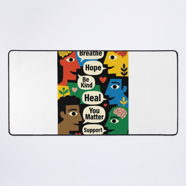 Item preview, Positive Affirmations Mental Health Support Retro Faces Art designed and sold by ZyricZyric.