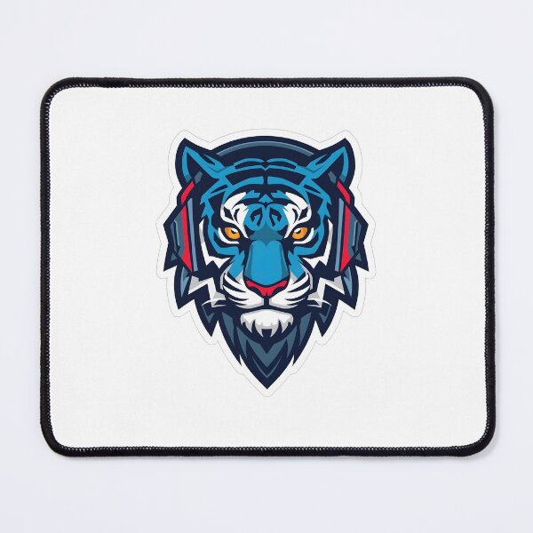 Item preview, Neon Blue Tiger Esports Mascot Logo designed and sold by Kavya Art.