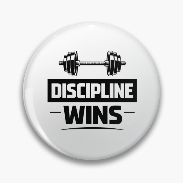 Item preview, Discipline Wins – Bold Barbell Gym Motivation Design designed and sold by RelateAndTee.