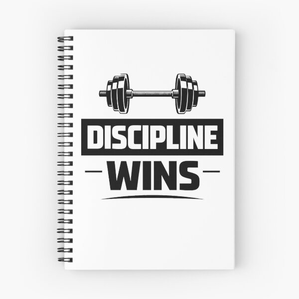 Item preview, Discipline Wins – Bold Barbell Gym Motivation Design designed and sold by RelateAndTee.