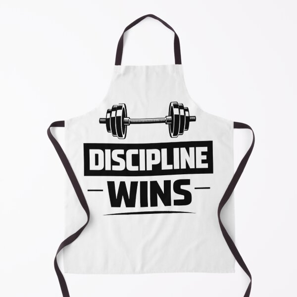 Item preview, Discipline Wins – Bold Barbell Gym Motivation Design designed and sold by RelateAndTee.