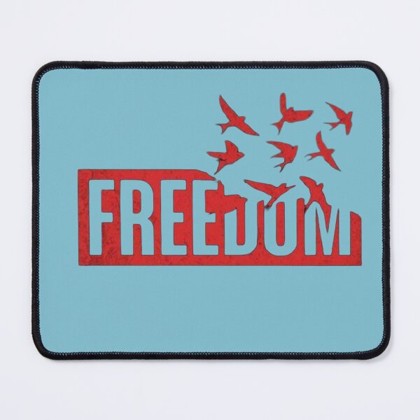 Item preview, Flying Birds Freedom Typography Red Grunge Design designed and sold by GunnuDesigns.