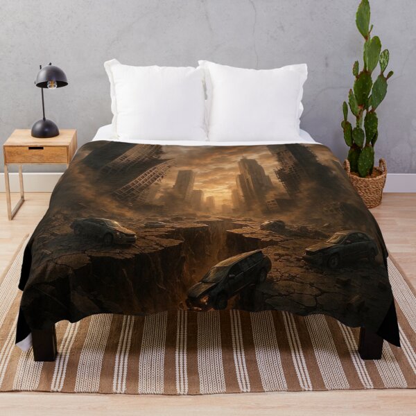Item preview, Apocalyptic Ruined City – Dark Dystopian Urban Landscape Art designed and sold by Adappai.