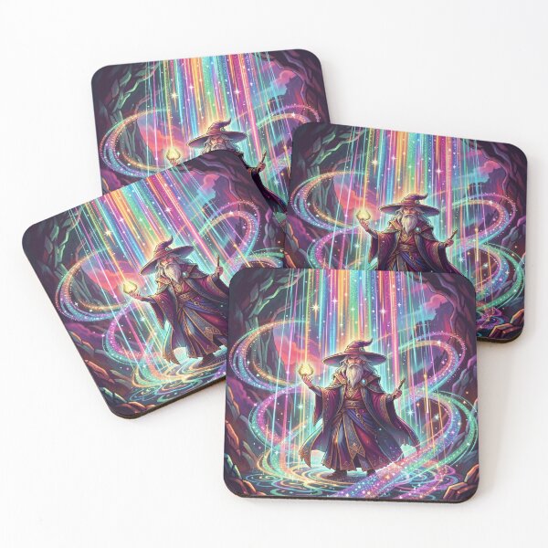 Item preview, Arcane Wizard of Light – Colorful Fantasy Magic Illustration designed and sold by myforestfog.