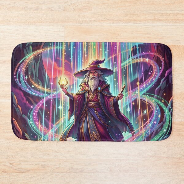 Item preview, Arcane Wizard of Light – Colorful Fantasy Magic Illustration designed and sold by myforestfog.