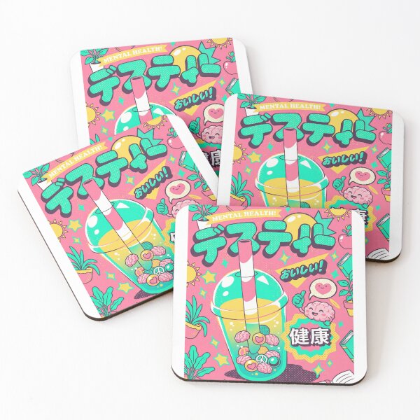 Item preview, Kawaii Mental Health Boba Tea | Japanese Anime Style Self Care Art designed and sold by ZyricZyric.