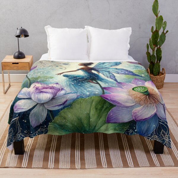 Item preview, Lotus Moon Fairy - Ethereal Water Lily Fantasy Art designed and sold by Dream Bloom Gallery.