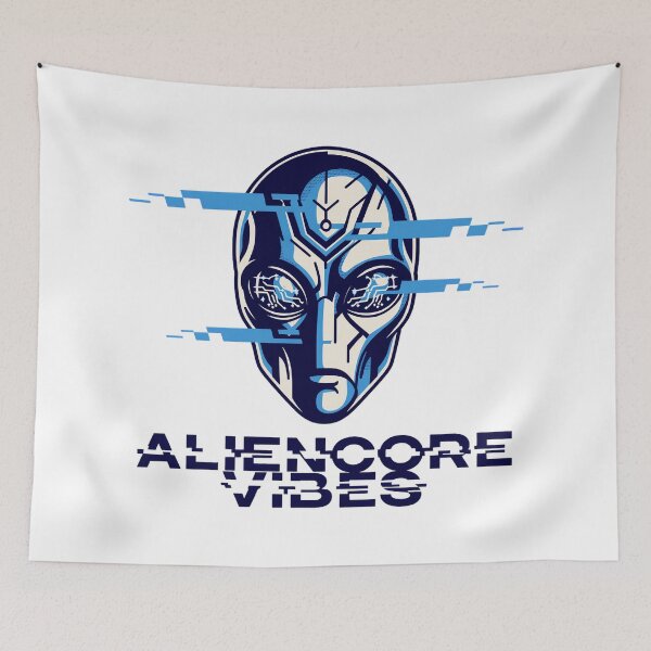 Item preview, Aliencore Vibes – Cosmic Robot Glitch Tee designed and sold by JSArtDesign.