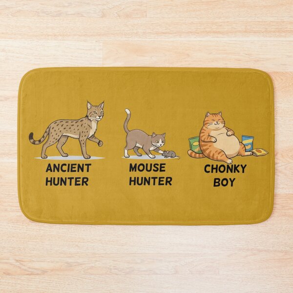 Item preview, The Evolution of Cats: Ancient Hunter to Chonky Boy Funny Meme designed and sold by MythoWorldddd.