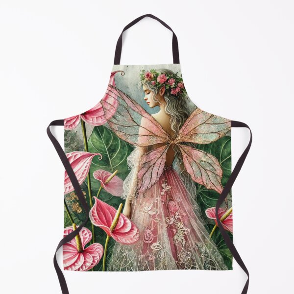 Item preview, Pink Anthurium Fairy - Enchanted Botanical Fantasy Art Print designed and sold by Dream Bloom Gallery.