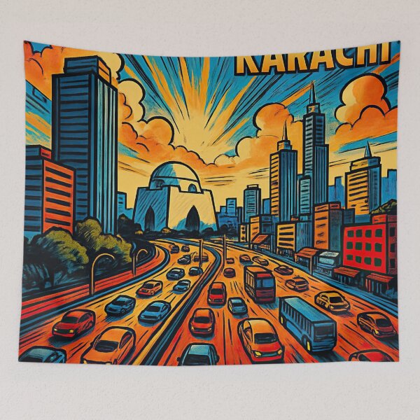 Item preview, Karachi, city | Comics - Cartoon style designed and sold by ComicsFactory.