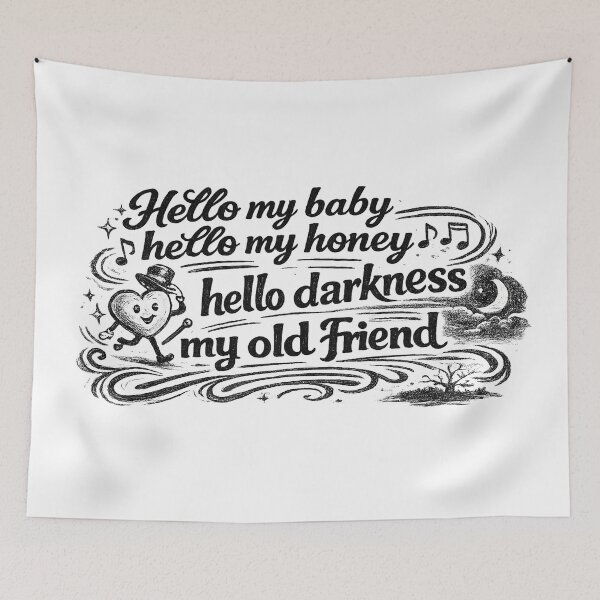 Item preview, Hello Darkness My Old Friend designed and sold by ChickenFund.