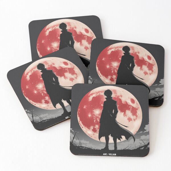 Item preview, Anime Villain Arc – Red Moon Silhouette Manga Aesthetic Graphic Tee designed and sold by Ctrlr.