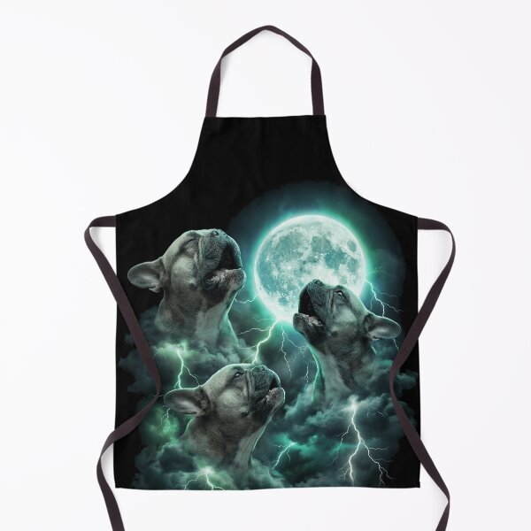 Item preview, Three French Bulldogs Howling Beneath Emerald Storm Moon designed and sold by SkeletonsDanger.