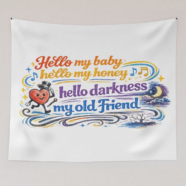 Item preview, Hello Darkness My Old Friend designed and sold by ChickenFund.