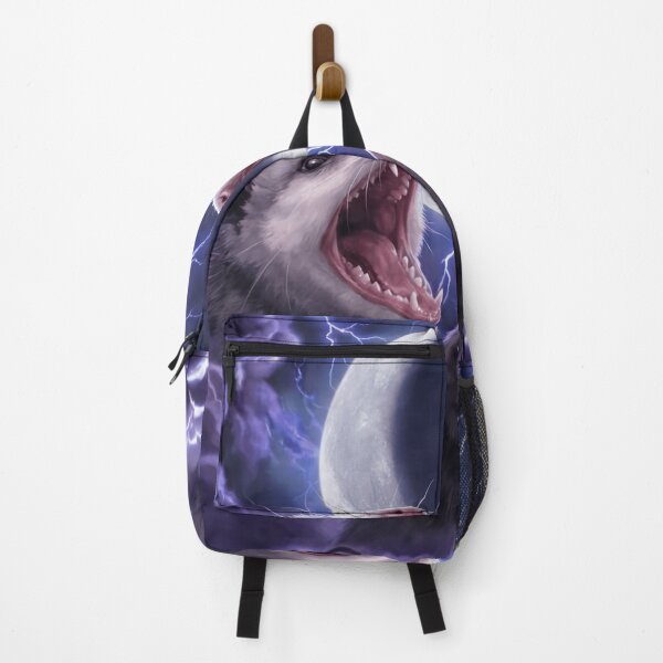 Item preview, Three Opossums Howling Beneath Purple Eclipse designed and sold by SkeletonsDanger.