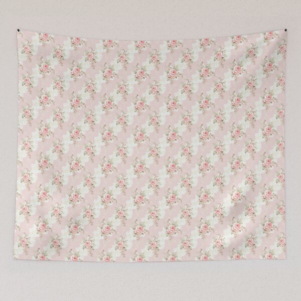 Item preview, Pink Floral Shabby Chic Cottagecore Pattern  designed and sold by LouieVanille.