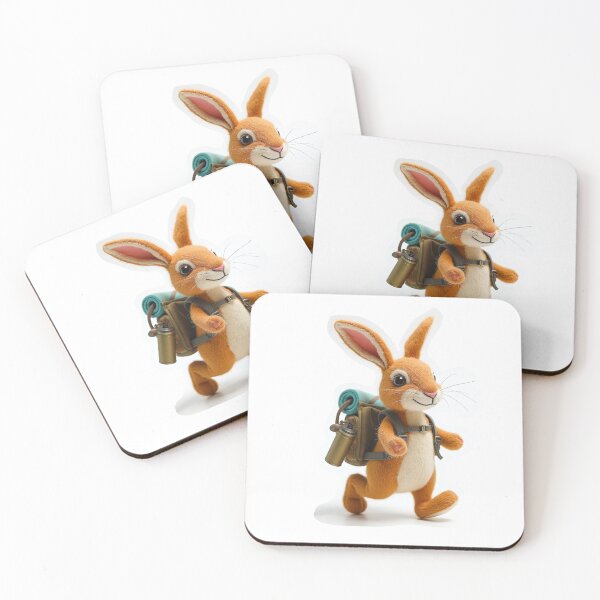 Item preview, Adventurous Bunny with Backpack designed and sold by Fikuall.
