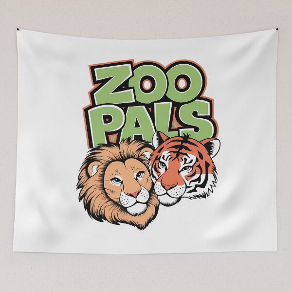 Item preview, Lion and Tiger Jungle Friends - Zoo Pals designed and sold by Art-Arcade6.