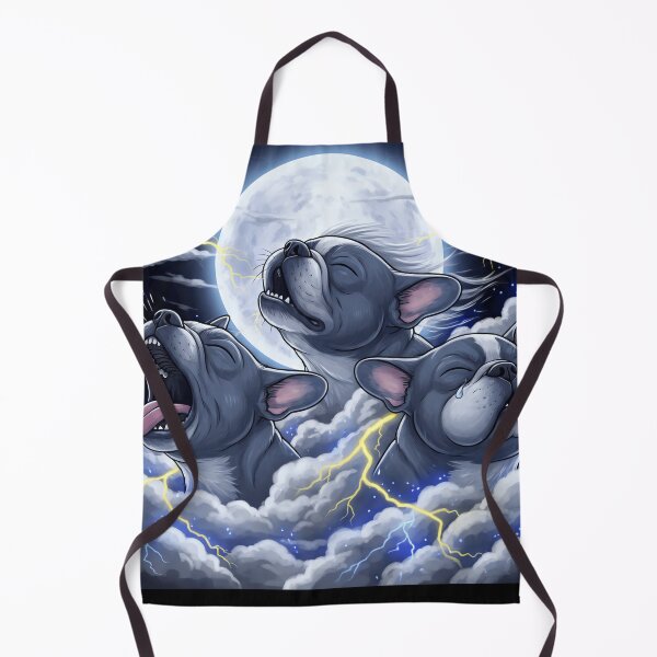 Item preview, Three French Bulldogs Flying Through Storm Moon designed and sold by SkeletonsDanger.