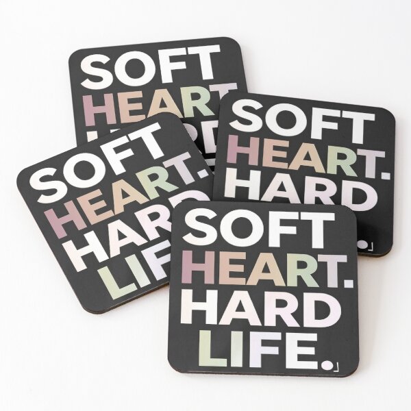 Item preview, Soft Heart. Hard Life – Minimalist Quote Typography Design designed and sold by myforestfog.