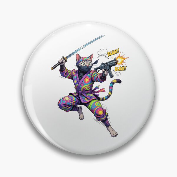 Item preview, Funky Ninja Cat Ambush designed and sold by creator-Ra.