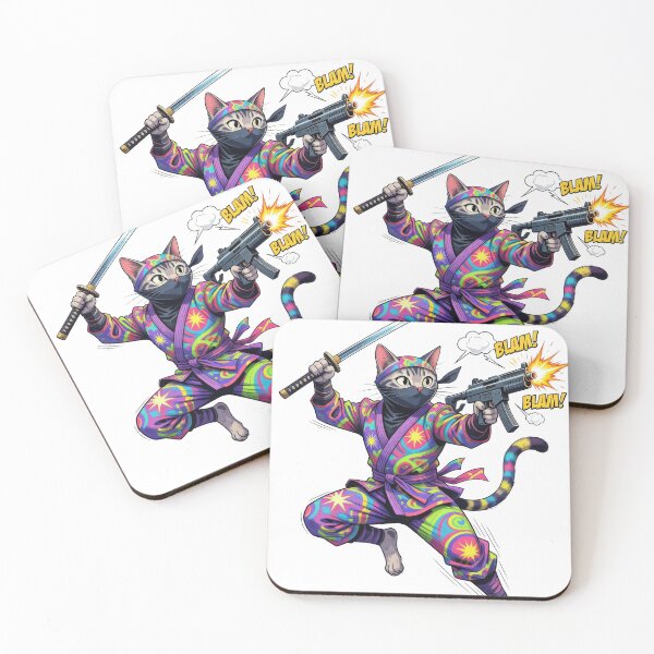 Item preview, Funky Ninja Cat Ambush designed and sold by creator-Ra.