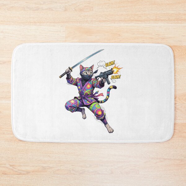 Item preview, Funky Ninja Cat Ambush designed and sold by creator-Ra.