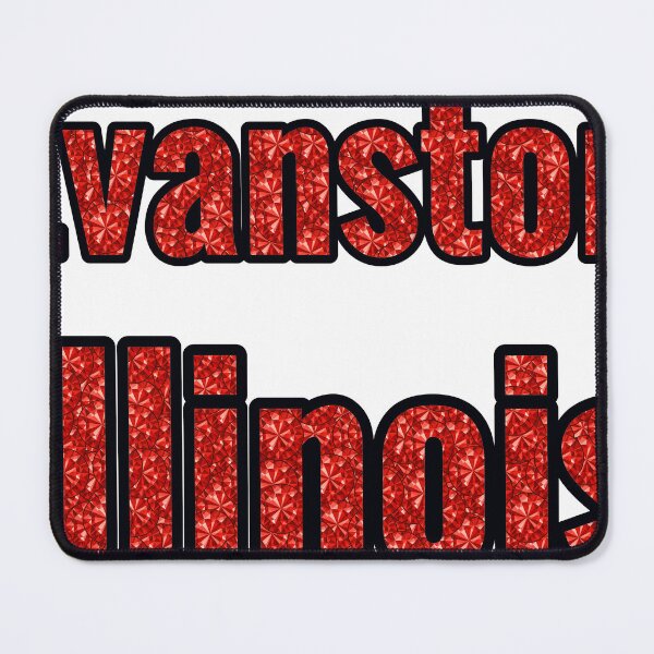 Item preview, Evanston Illinois City Name With Red Rhinestone designed and sold by TheIconSmith.