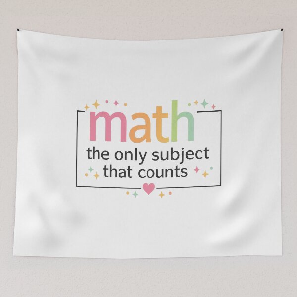 Item preview, math the only subject that counts,Math Teacher designed and sold by CloudyPress.