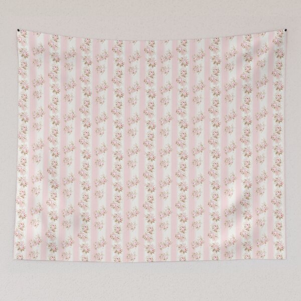 Item preview, Pink Floral Shabby Chic Stripped Coquette Pattern  designed and sold by LouieVanille.