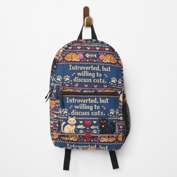 Item preview, Introverted but willing to discuss cats knitting patterns designed and sold by Mauswohn.