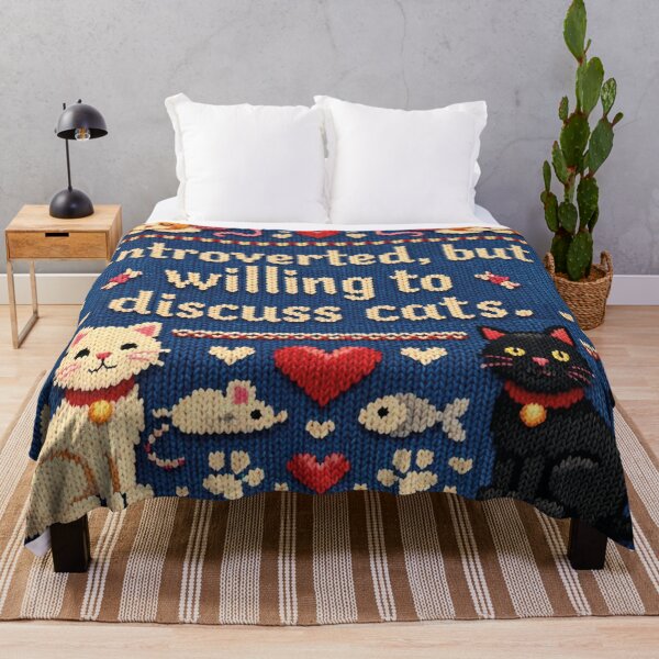 Item preview, Introverted but willing to discuss cats knitting patterns designed and sold by Mauswohn.