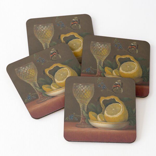 Item preview, Vintage Dutch Still Life with Lemon and Crystal Glass – 19th Century Classical Fruit Painting Wall Art designed and sold by KingFineArt.