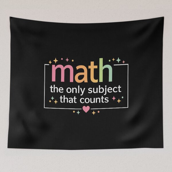 Item preview, math the only subject that counts,Math Teacher designed and sold by CloudyPress.