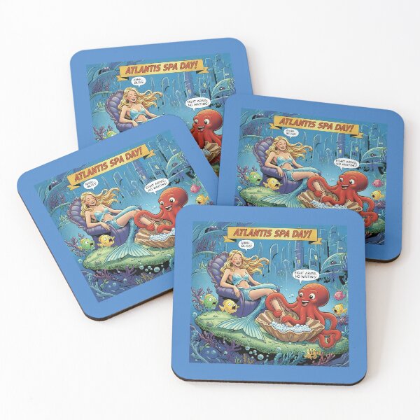 Item preview,  Atlantis Spa Day - Mermaid Comic Art Print designed and sold by SammyMorry.